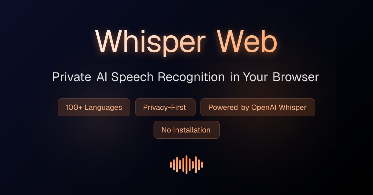 Whisper Web - Nhận dạng giọng nói AI miễn phí | Chuyển đổi giọng nói ...